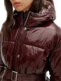 Noize Azzurra Patent Belted Puffer Jacket - Size M