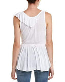 Free People Float Away Asymmetrical Ruffle Tank - Size XS