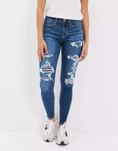 American Eagle Ne(x)t Level Ripped Jegging - Size 8