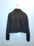 Frame Frayed Cuff Denim Jacket - Size M