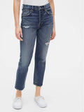 GAP Cheeky Straight High Rise Deconstructed Jeans - Size 29