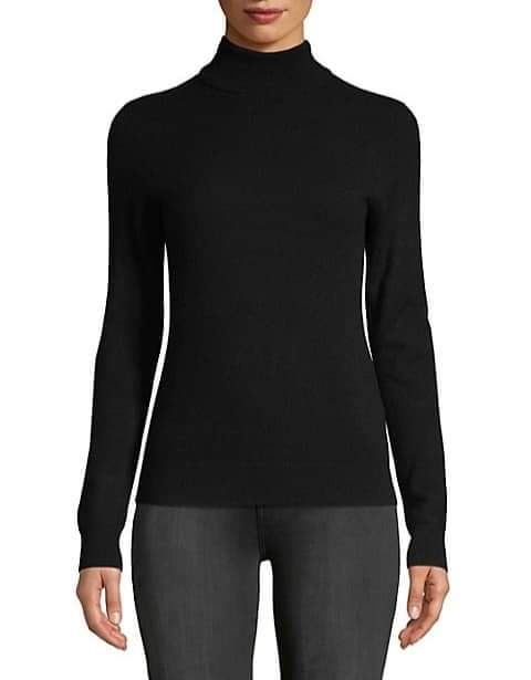 Lord & Taylor Long-Sleeve Turtleneck Cashmere Sweater - Size M