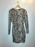 Dynamite Danielle Snakeskin Print Sweater Dress - Size S