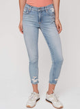 AGOLDE Sophie High-Rise Distressed Cropped Skinny Jean - Size 30