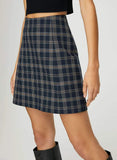 Babaton Modern Check Mini Skirt - Size 2