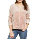 BP. Split Neck Velour Top - Size M