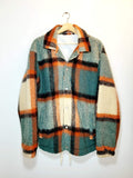 Zara Textured Plaid Jacket - Size XL