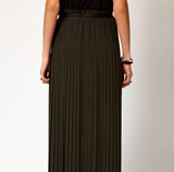 DIESEL Pleated Wrap Around Maxi Skirt - Size XS