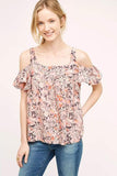 Anthropologie Maeve Hana Open-Shoulder Top - Size L