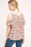 Anthropologie Maeve Hana Open-Shoulder Top - Size L