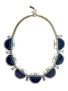 Baublebar Blue Art Deco Statement Necklace