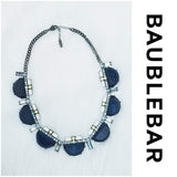 Baublebar Blue Art Deco Statement Necklace