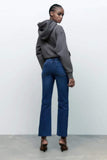 Zara Z1975 High Waist Mini Flare Jeans - Size 10