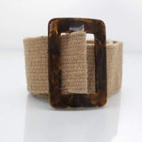 Zara Woven Belt With Acrylic Buckle - Size XS/S