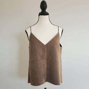 Oak + Fort Faux Suede Camisole - Size XS