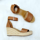 Franco Sarto Clemens Raffia Espadrille Wedge Sandal - Size 6