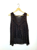 Al­ice + Olivia Bru­den Shim­mery-Heart Top - Size L