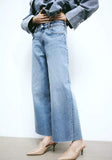 H&M Wide Leg Ankle Jeans - Size 10