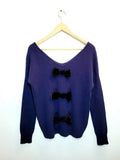 Molly Bracken Velvet Back Bow Sweater - Size S/M