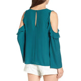 Lush Cold Shoulder Ruffle Top - Size S