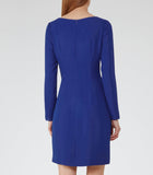 Reiss Elle Sapphire Knot-Front Dress - Size 8