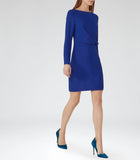 Reiss Elle Sapphire Knot-Front Dress - Size 8