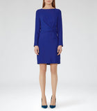 Reiss Elle Sapphire Knot-Front Dress - Size 8