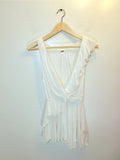 Free People Float Away Asymmetrical Ruffle Tank - Size XS