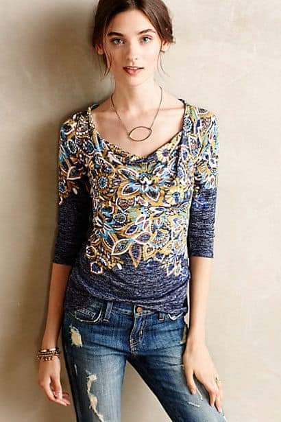 Anthropologie Postage Jacaranda Top - Size XS