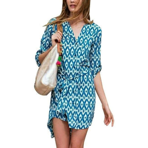 Anthropologie Maeve Ikat Frequencies Button Down Shirtdress - Size S