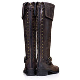 Tory Burch Leather Tarulli Over The Knee Boots - Size 10