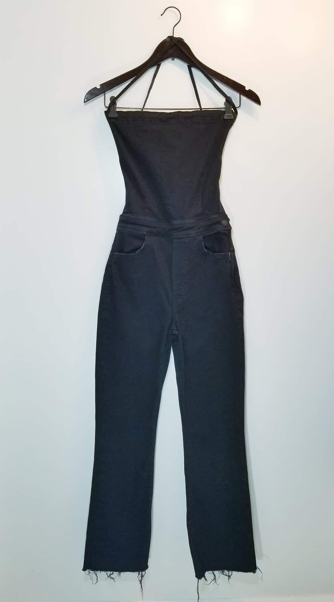Mother The Tie Back Hustler Ankle Fray Jumpsuit in Not Guilty - Size 2 –  The Shop District